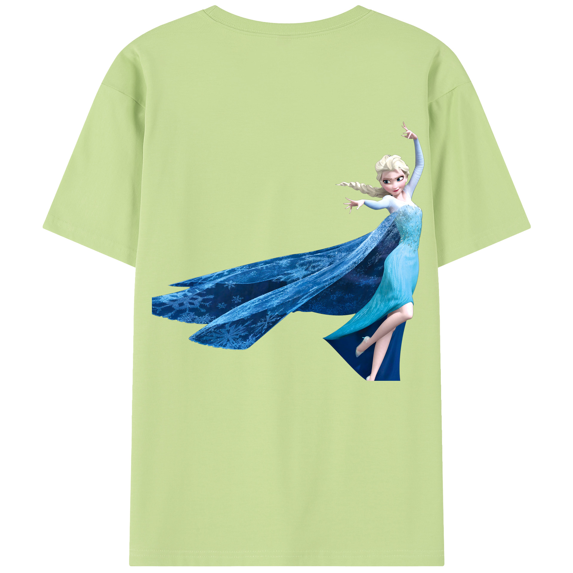 （画像用） アナと雪の女王 アンナ エルサ Frozen Anna Elsa 綿100％半袖Tシャツ（背面プリント）